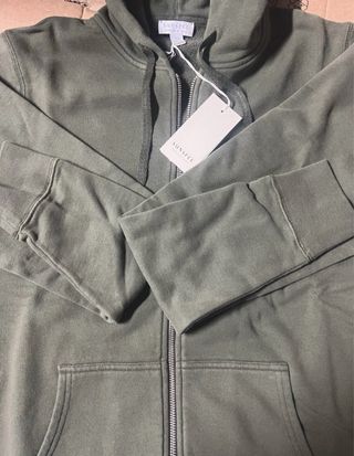 Casaco Sunspel Zip Verde Oliva XS