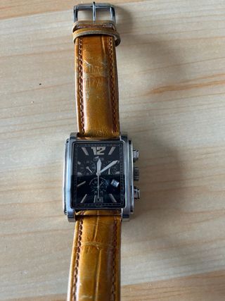 Reloj Lotus Hombre Correa Cuero Negra