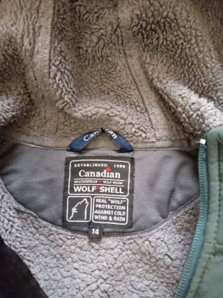 Giacca Canadian bambino verde 14 anni.