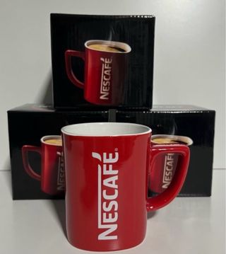 Tazas Nescafé Rojas x 3