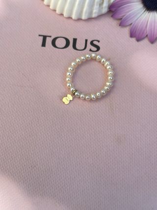 Anillo Tous Perlas Oso Oro