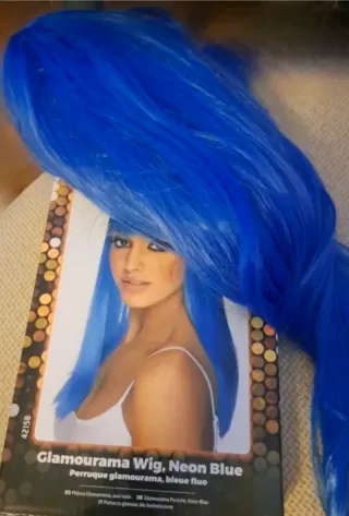 Peluca Glamourama Azul Neón