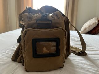 Mochila táctica para tiro Deportivo color camel.