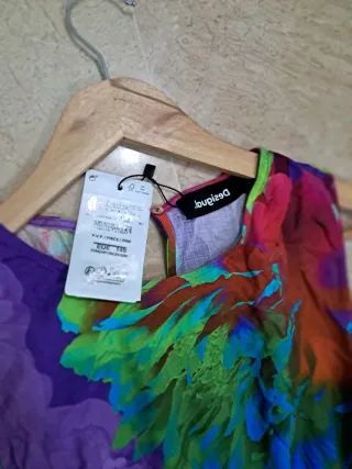 Vestido Desigual Largo Floral Mujer