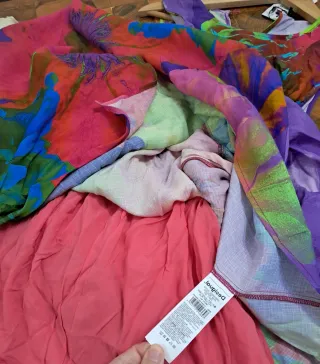 Vestido Desigual Largo Floral Mujer