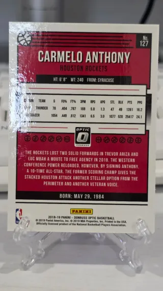 Cromos Carmelo Anthony NBA Upper Deck Panini Fleer