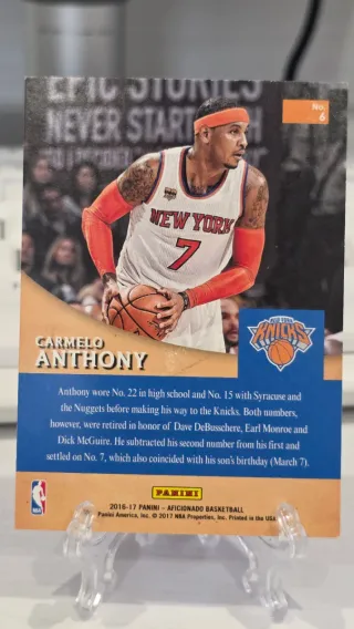 Cromos Carmelo Anthony NBA Upper Deck Panini Fleer