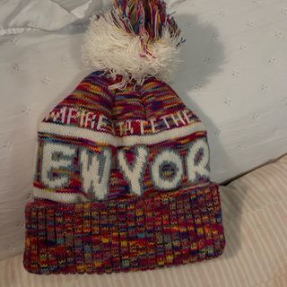 Gorro de punto grueso Nueva York multicolor