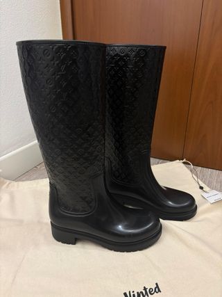 Stivali Louis Vuitton neri monogram