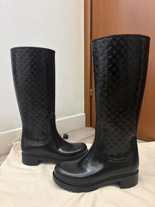 Stivali Louis Vuitton neri monogram