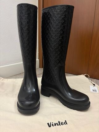 Stivali Louis Vuitton neri monogram