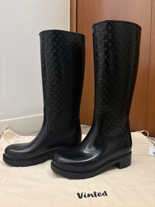 Stivali Louis Vuitton neri monogram