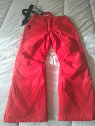 Pantalón de nieve rojo talla 12