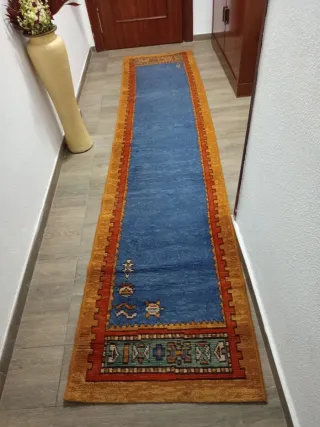 Tappeto da corridoio blu e arancione da 3 metri