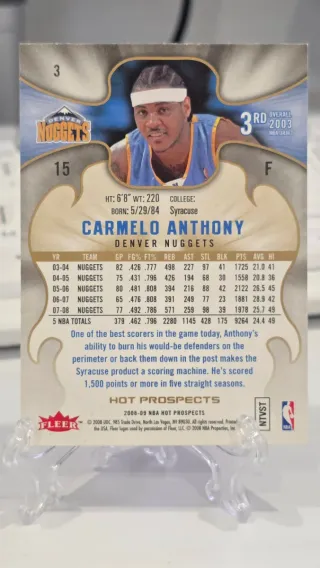Cromos Carmelo Anthony NBA Upper Deck Panini Fleer
