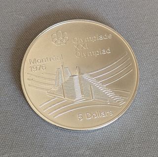Moneda Plata Montreal 1976 Elizabeth II Canadá