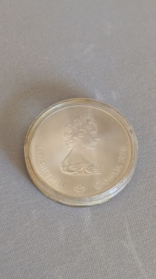 Moneda Plata Montreal 1976 Elizabeth II Canadá