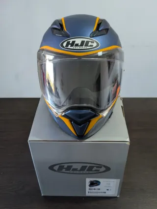 Casco Moto HJC F70 Azul y Naranja