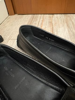 Mocassini Louis Vuitton Pelle Nera Oro