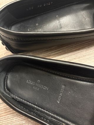 Mocassini Louis Vuitton Pelle Nera Oro