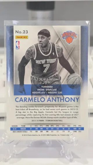 Cromos Carmelo Anthony NBA Upper Deck Panini Fleer