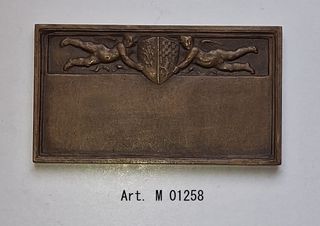 Rara targhetta commemorativa in bronzo