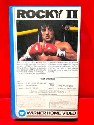 Rocky II - Carátula y Estuche VHS Original