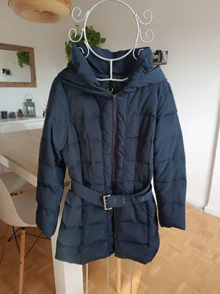 Chaqueta de plumón azul Zara