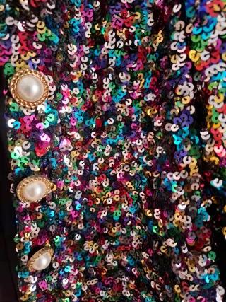 Chaqueta lentejuelas multicolor Drôle de Copine