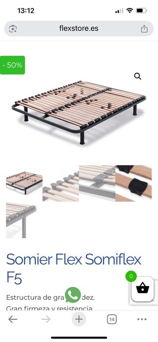 Somier Flex Láminas flexibles 150x190