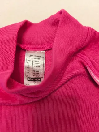 Camiseta térmica ski niña rosa Decathlon 12 años