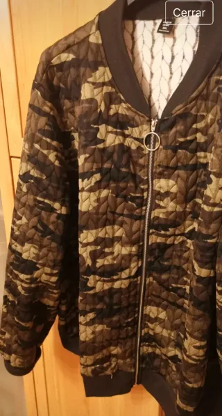 Cazadora bomber camuflaje mujer talla 52