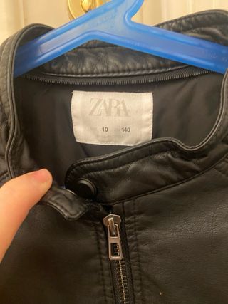 Chaqueta Zara Kids Piel Talla 10