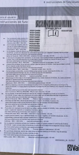 Termostato Vaillant calorMATIC VRT 370f