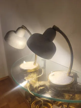 Coppia Lampade Scrivania Anni '60