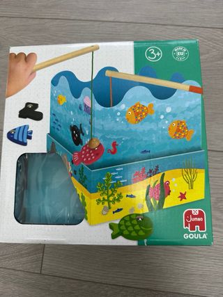 Juegos niños madera Pesa y mosaico Goula y Apli ki