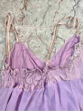 Vintage Fairycore Lavender Sequined top