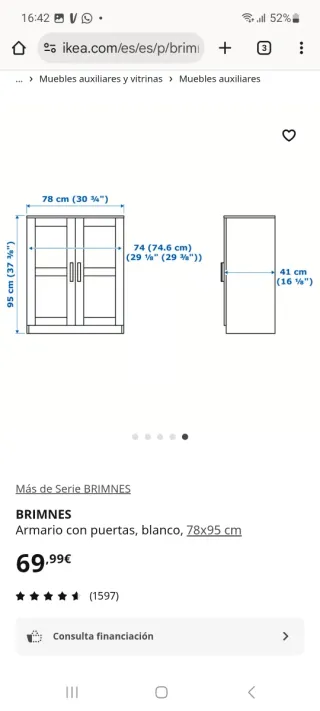 Guardaroba bianco accessorio Ikea BRIMNES