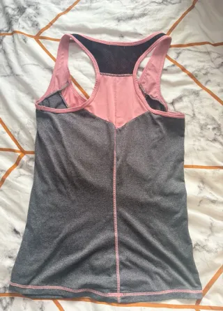 Camiseta deportiva Tiffosi gris y rosa Talla XS