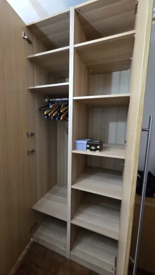 Armario 4 puertas madera y metal