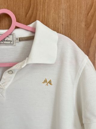 Polo Thomas Burberry Blanco Vintage