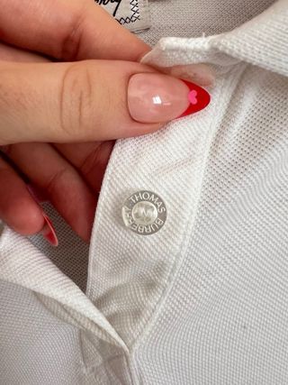 Polo Thomas Burberry Blanco Vintage