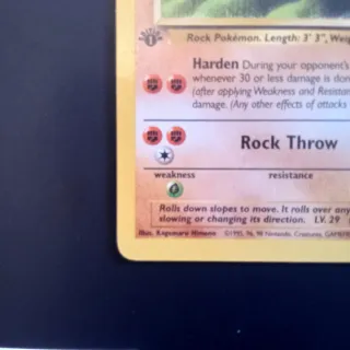 Carta Pokémon Graveler Edición 1