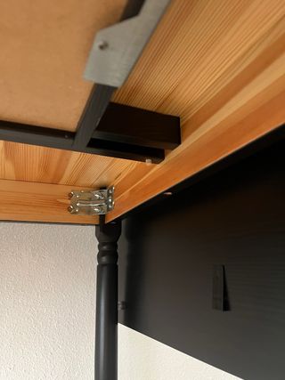 Mesa de madera negra alas abatible