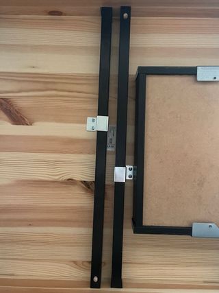 Mesa de madera negra alas abatible