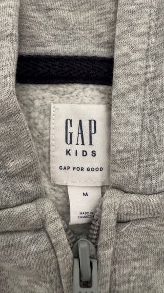 Casaco GAP cinza com listras tam M