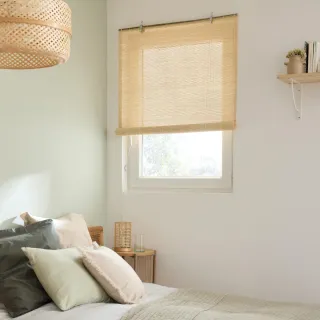 Estor de mimbre enrollable