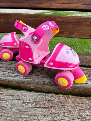 Patines rosas infantiles Minnie Mouse Con caja