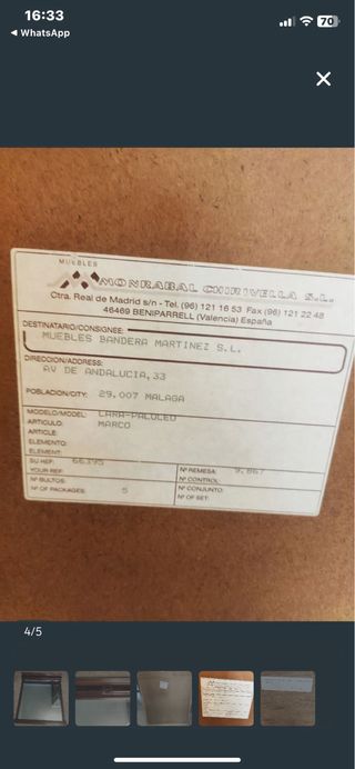 Espejo de madera