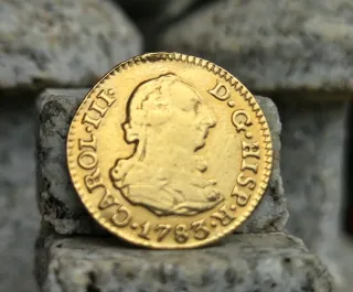Moneda Oro 1/2 Escudo Carlos III 1783/2 Sevilla.